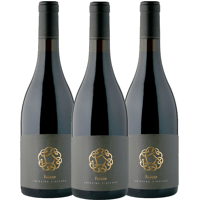 The Fairsing Vineyard barrel-select Pinot noir trio featuring the 2016, 2017, and 2018 vintages