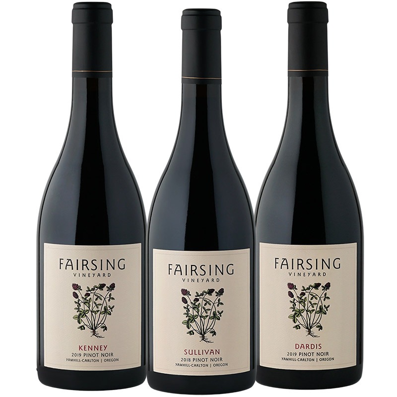 A Matriarch Series Pinot noir trio featuring the 2019 Dardis and Kenney, and the stellar 2018 Sullivan.