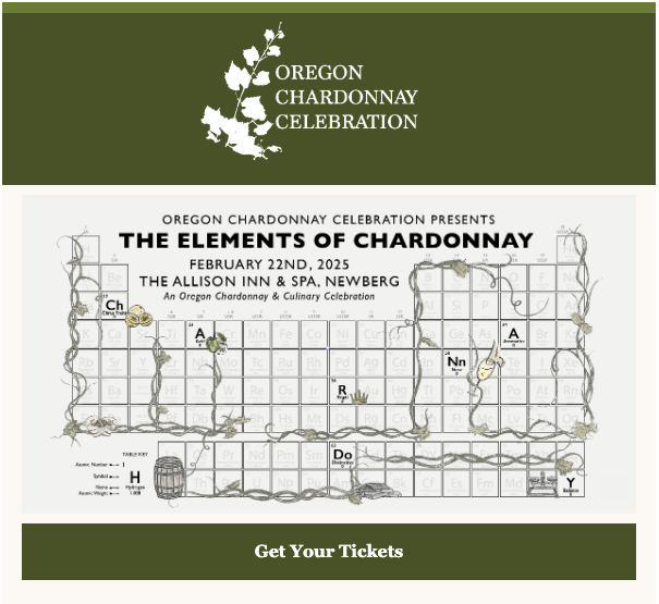 The 2025 Oregon Chardonnay Celebration details utilizing the periodical table of elements